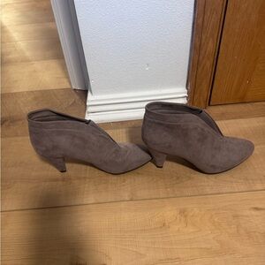 CL by Laundry Taupe Heeled Boots